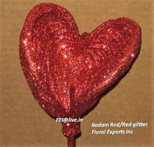 Badam Red with Red Glitter