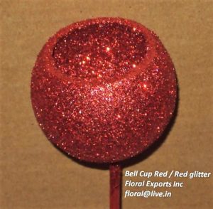 Bell Cup Red with Red Glitter