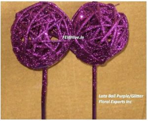 LATA BALL PURPLE & PURPLE GLITTER