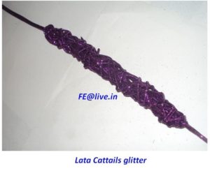 LATA CATTAILS PURPLE GLITTER