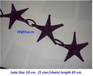 LATA STAR 10 CM. (5 STAR per CHAIN) LENGTH 65 CM.