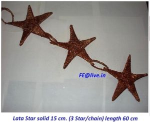 LATA STAR SOLID 15 CM. (3 STAR. per CHAIN) 60 CM. Length