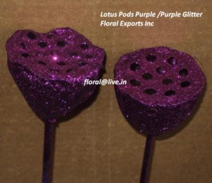 Lotus Pods Purple with Purple Glitter