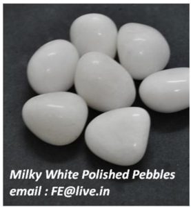 MILKY WHITE POLISHED PEBBLES