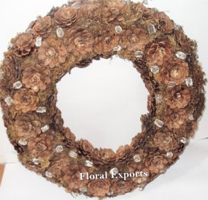 PINE CONE FLAR WREATH K