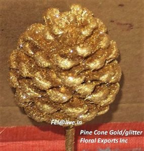 Pine Cone Gold with Gold Glitter