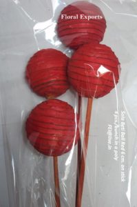 SOLA BETI BALL RED 6 CM. (4 pcs. in poly)