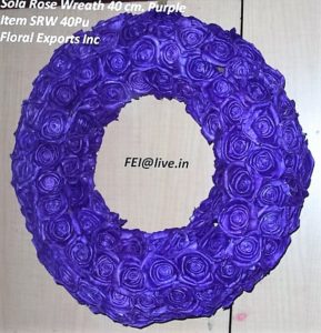 Sola Rose Wreath 40 cm. Purple