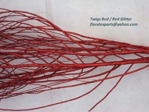 Twigs Red with Red GlitterF