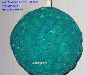 BUD BALL 15 CM. PEACOCK