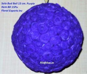 BUD BALL 15 CM. PURPLE WITH HANGING