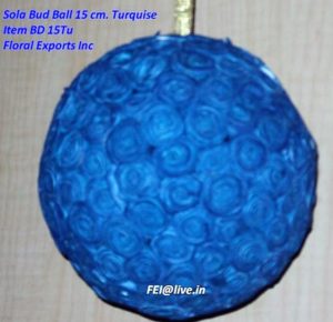 BUD BALL 15 CM. TURQUISE WITH HANGING