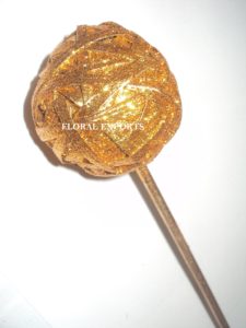 CANE BETI BALL 6 CM. GOLD GLITTER