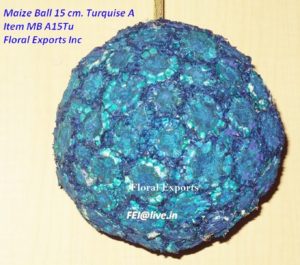 MAIZE BALL 15 CM. TURQUOISE (Type A)