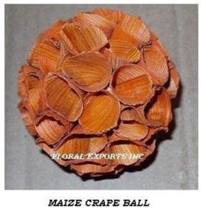 MAIZE CRAPE BALL COLOUR 6 CM.