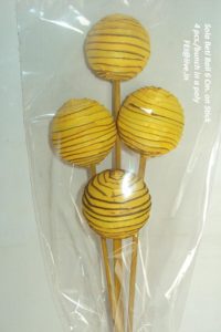 SOLA BETI BALL 6 CM. YELLOW ( 4 PCS. IN POLY)