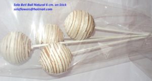 SOLA BETI BALL NATURAL 6 CM. ON STICK