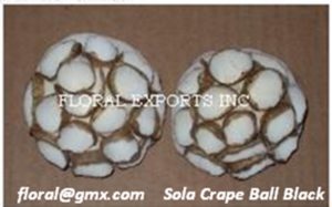 SOLA CRAPE BALL BLACK 6 CM. LOOSE